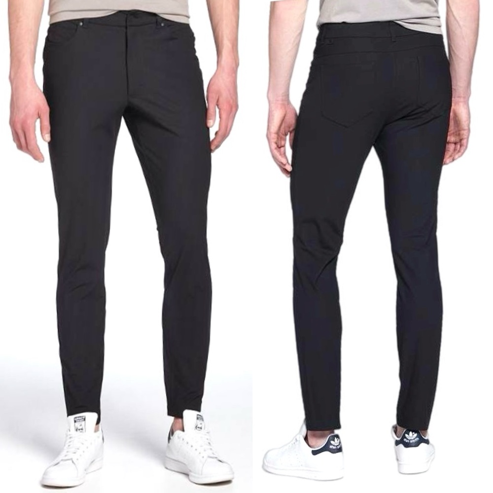 VRST Men's Limitless Athletic Fit 5 Pocket Pant 30x32 Performance Golf Black